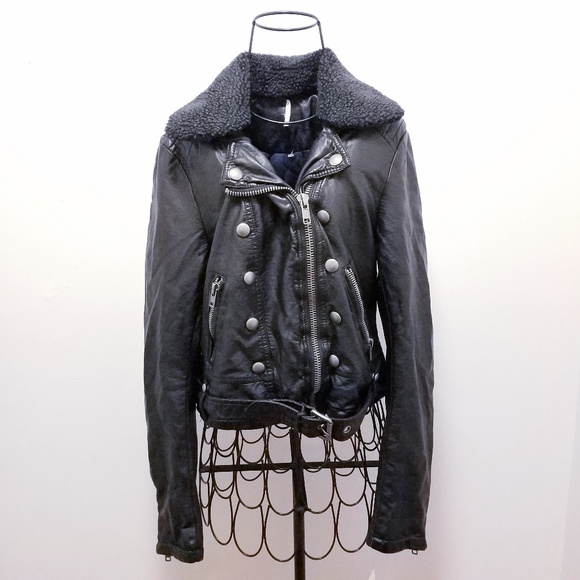 Free People Ashville Vegan Leather Moto Jacket - Picture 3 of 6